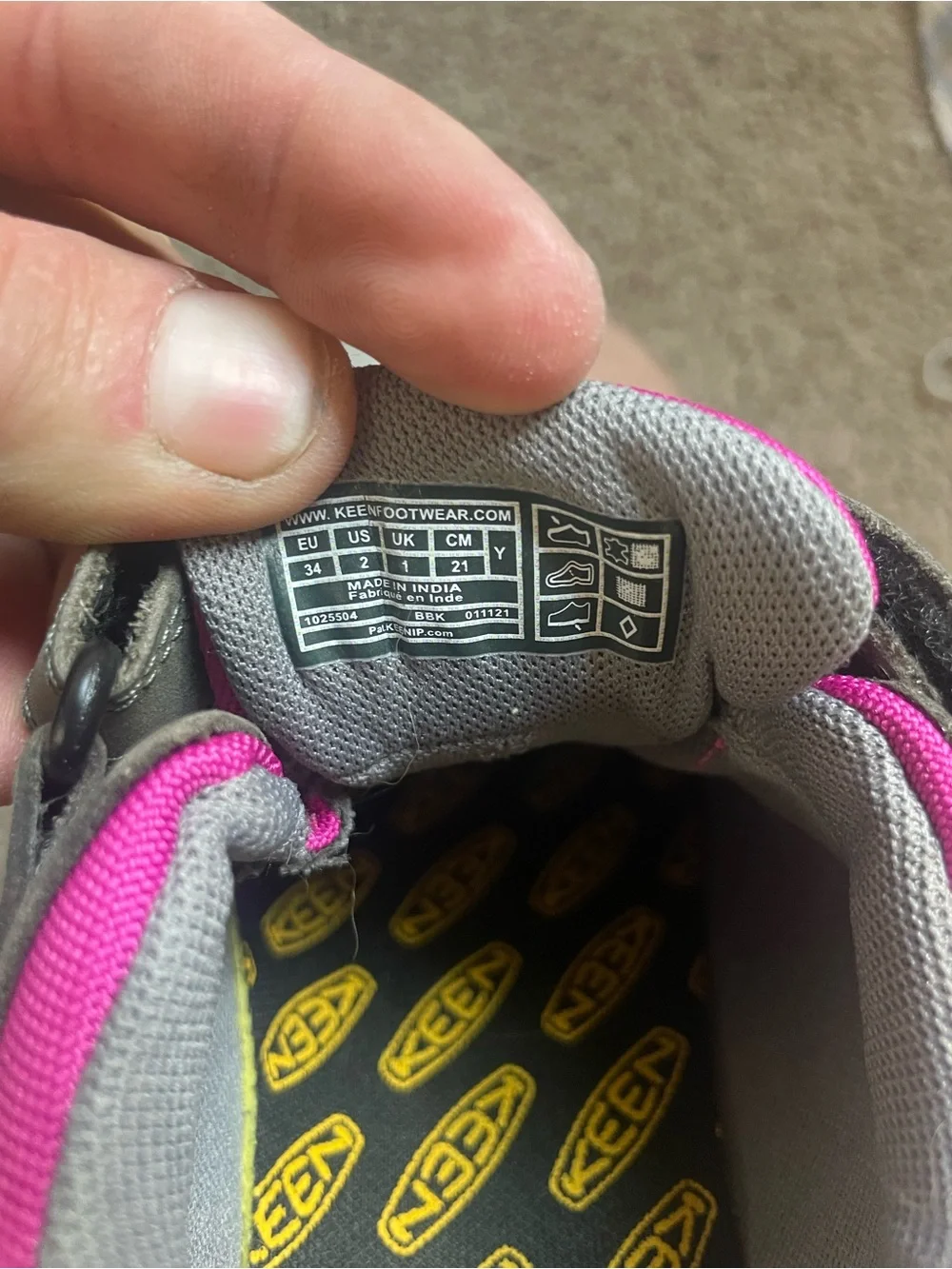 KEEN Kids Hiking/Outdoor Shoes – Gray & Pink
